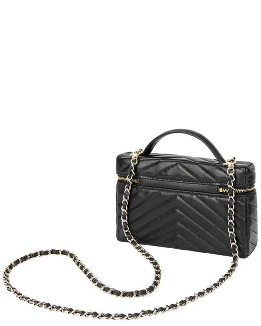 Tiffany & Fred Paris Black Tiffany And Fred Paris Quilted Leather Vanity Crossbody Bag