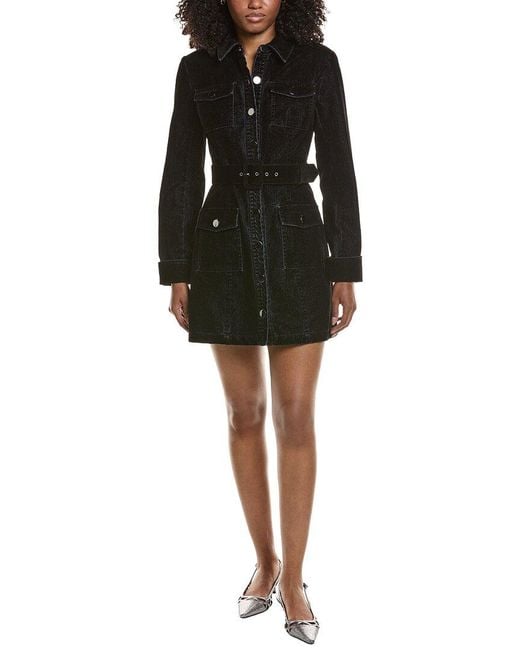 Toccin Black Mercer Velvet Shirtdress