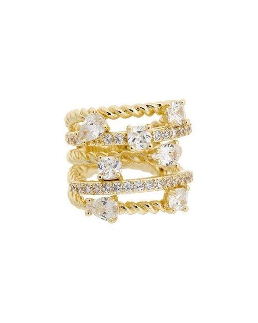 Juvell Metallic 18K Plated Cz Ring