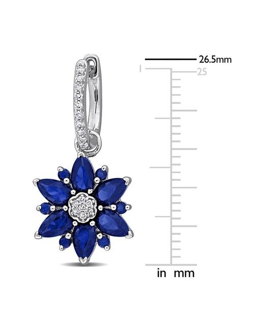 Rina Limor Blue 4.59 Ct. Tw. Diamond & Lab-Grown Sapphire Earrings