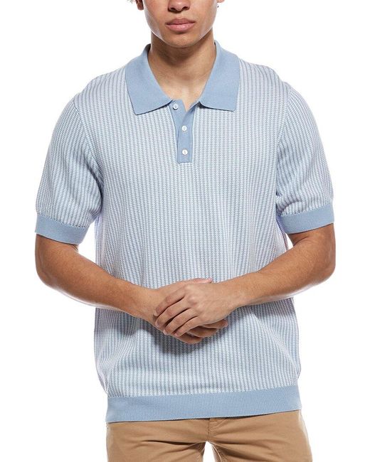 Truth Blue Striped Polo Sweater for men