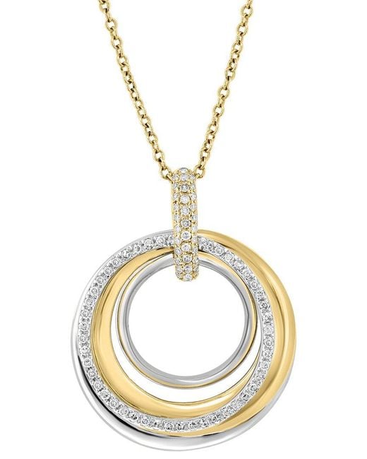 Effy Fine Jewelry Metallic 14K 1.22 Ct. Tw. Lab-Grown Diamond Necklace