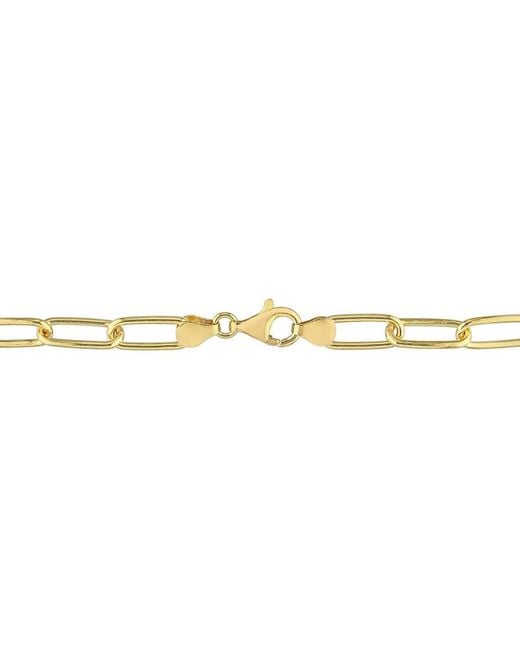 Italian Silver Metallic Paperclip Chain Bracelet