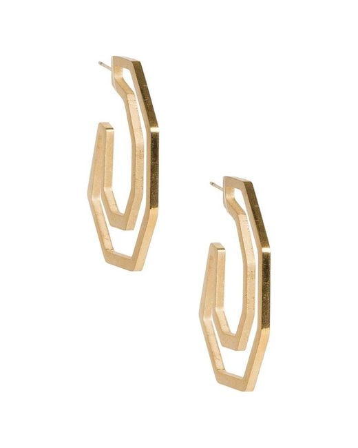 Saachi Metallic Angled Earrings
