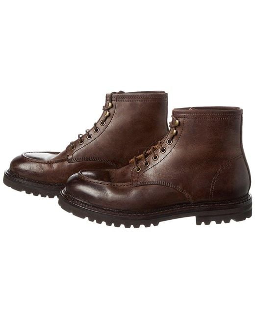 Brunello Cucinelli Brown Vintage Leather Boot