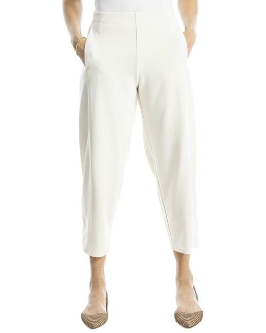 Max Studio White Barrel Leg Pant
