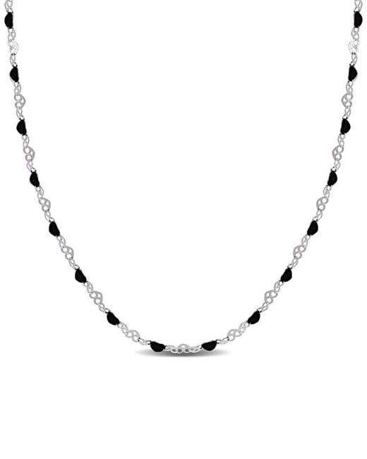 Italian Silver Natural Station Necklace