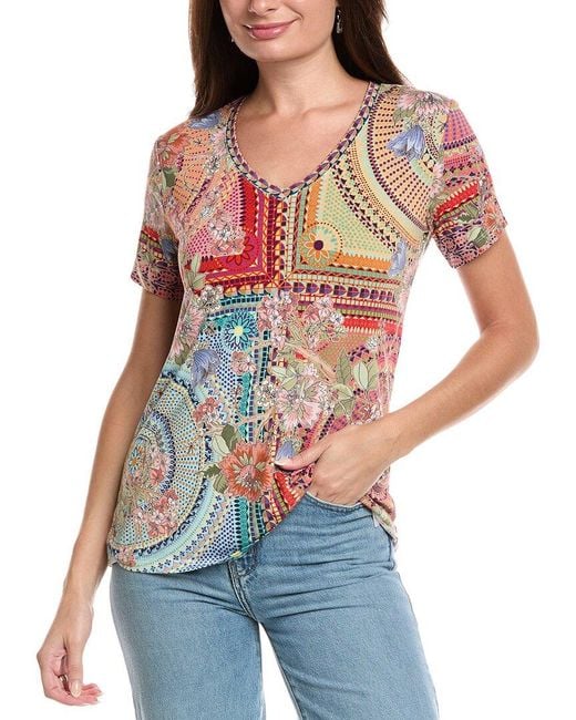 Johnny Was Red Janie Favorite Top