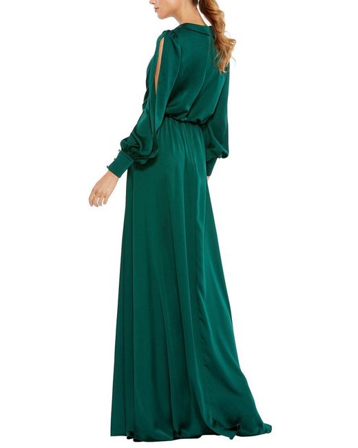 Mac Duggal Green A-line Gown
