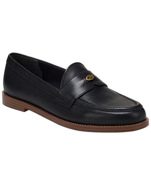 Franco Sarto Black L-Stellan Leather Loafer