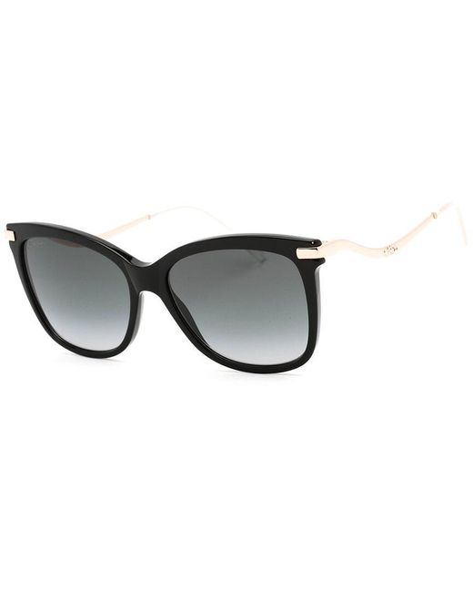 Jimmy Choo Black Steff/s 55mm Sunglasses
