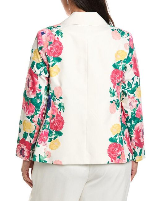 Tahari Red Plus Sateen Blazer