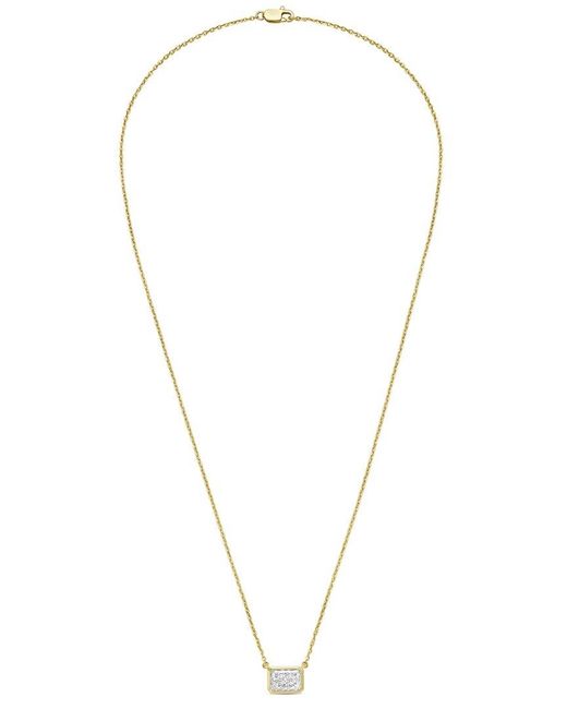 Diana M Metallic Diana M. 14K 15.00 Ct. Tw. Lab-Grown Diamond Pendant Necklace