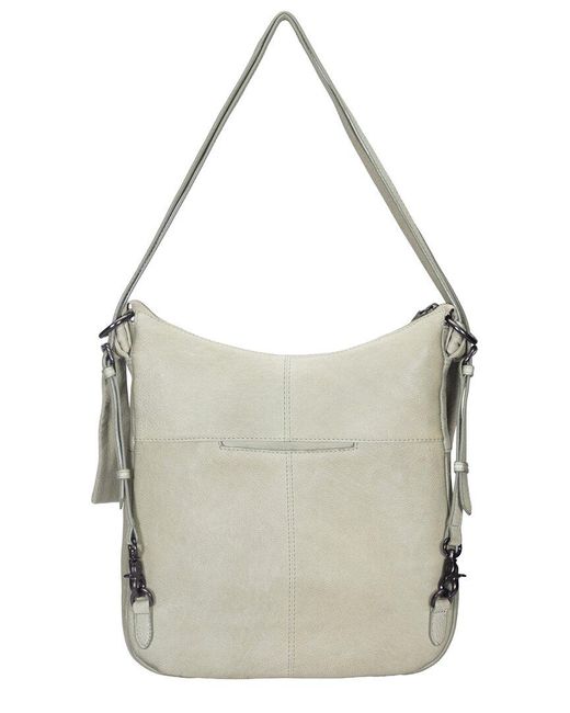Frye Gray Nora Leather Backpack