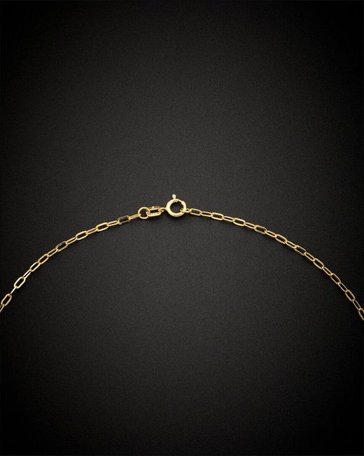 Italian Gold Black 14k Paperclip Chain Necklace