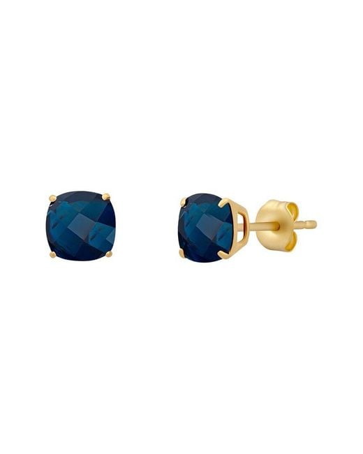 MaxColor Blue 14K 2.00 Ct. Tw. Londen Topaz Stud Earrings