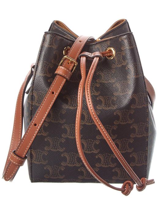 MICRO SAILOR 17 IN BLACK TRIOMPHE CANVAS AND BROWN CALFSKIN TRIM