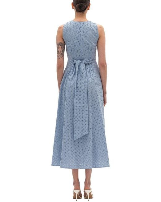 BGL Blue Sleeveless Midi Dress