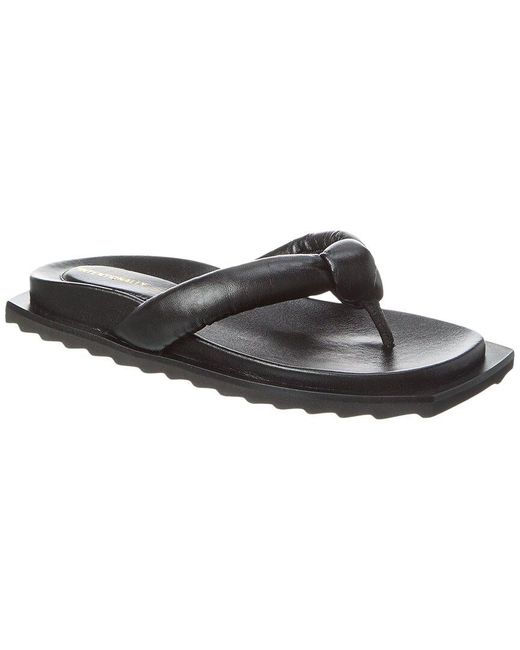 INTENTIONALLY ______ Black Goody Leather Sandal