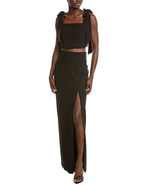 Black Halo Two Piece Bow Shoulder Gown in Black Lyst UK