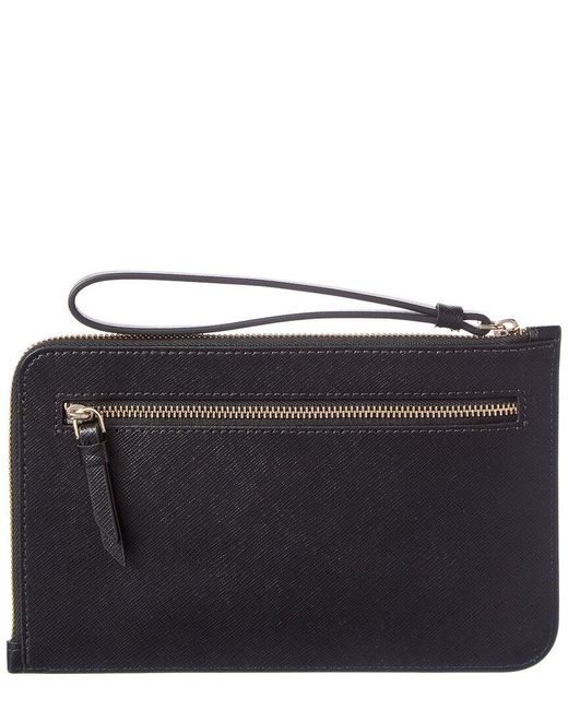 Kate Spade Black Cameron Zip Leather Wristlet