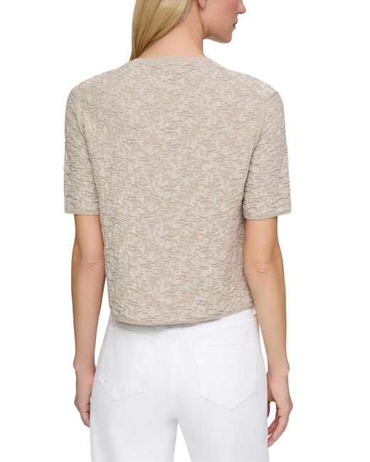 Lafayette 148 New York Gray Silk-Blend Sweater