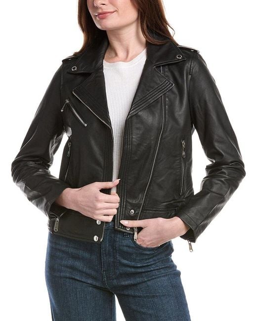 Sam Edelman Black Leather Moto Jacket