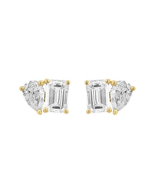 Effy Fine Jewelry Metallic 14K 1.86 Ct. Tw. Lab-Grown Diamond Earrings