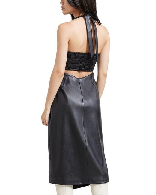 MODERN CITIZEN Black Lenu Square Neck Halter Top