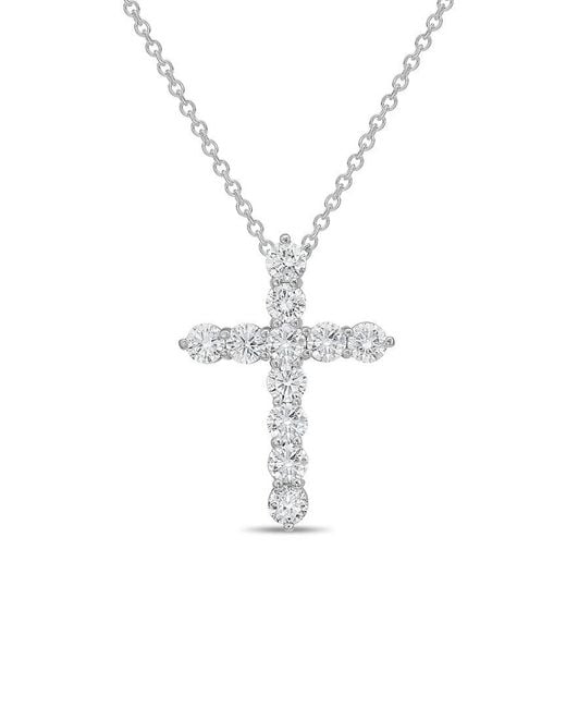 Diana M White Diana M. 14K 0.50 Ct. Tw. Lab-Grown Diamond Cross Pendant