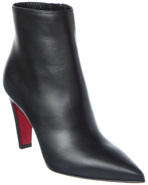 Christian Louboutin Black Vibella 85 Leather Bootie