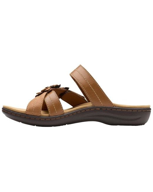 Clarks Brown Laurieann Rose Leather Sandal