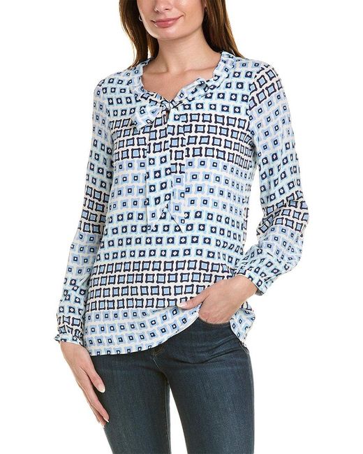 Sail To Sable Blue Bow Front Top