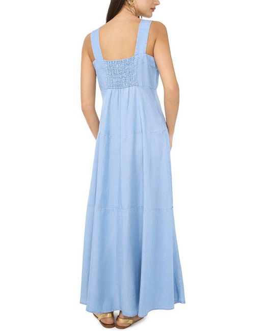 Vince Camuto Blue 4 Tiered Maxi Dress