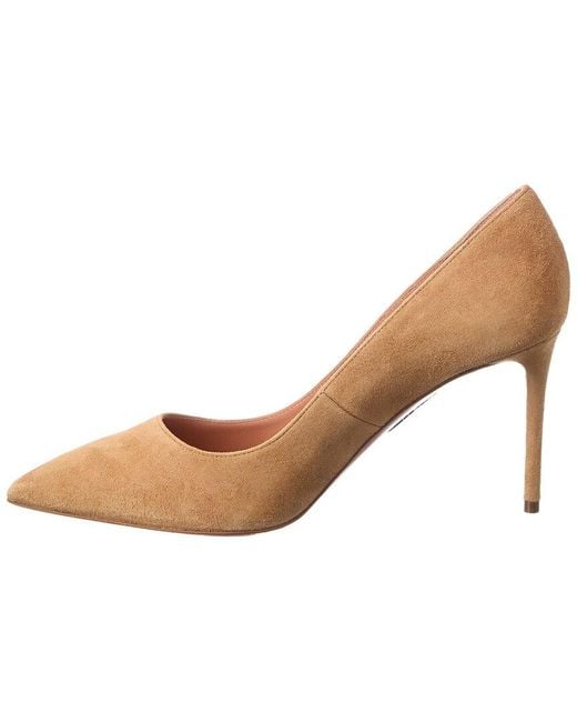 Aquazzura Natural Purist 85 Suede Pump