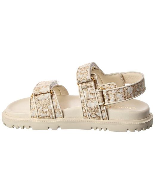 Dior Natural Act Canvas & Leather Sandal