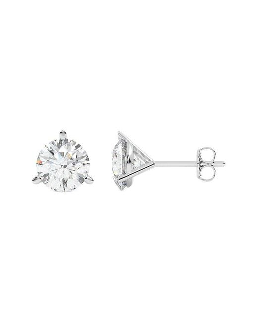 Lab Grown Diamonds Metallic 14K 2.50 Ct. Tw. Lab-Grown Diamond Earrings