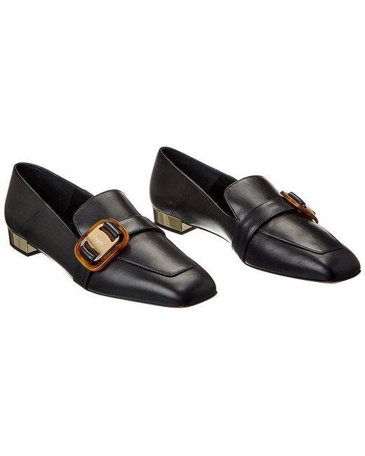 Ferragamo Black Wang Leather Loafer (Authentic Pre-Loved)