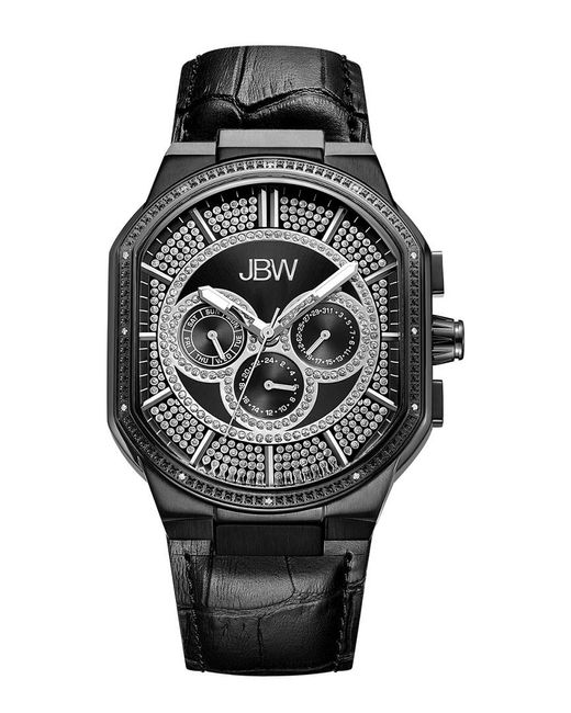 JBW Black Orion Diamond & Crystal Watch for men