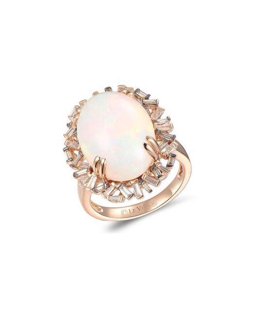 Le Vian White Le Vian Pastels 14K Rose 6.29 Ct. Tw. Diamond & Opal Ring