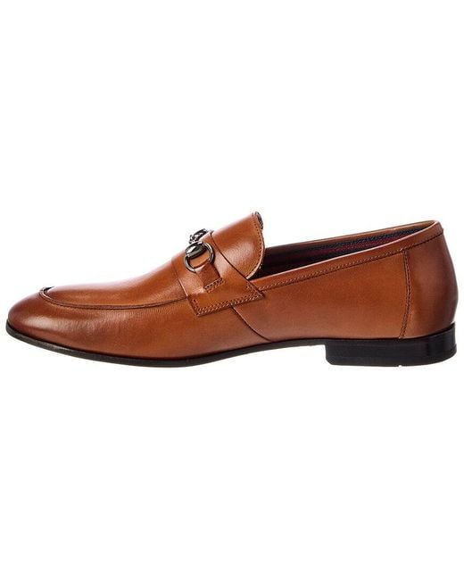 Donald J Pliner Brown Ted Leather Loafer for men