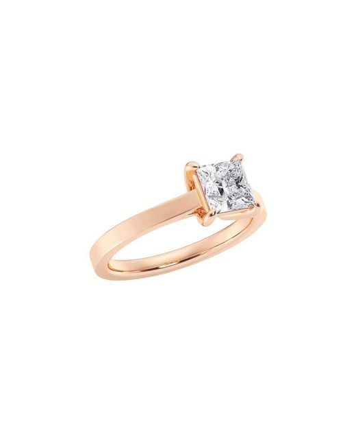 Lab Grown Diamonds White 14K Rose 1.00 Ct. Tw. Lab-Grown Diamond Solitaire Engagement Ring