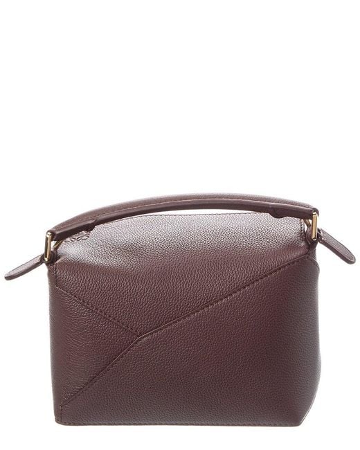 Loewe Brown Puzzle Edge Mini Leather Shoulder Bag