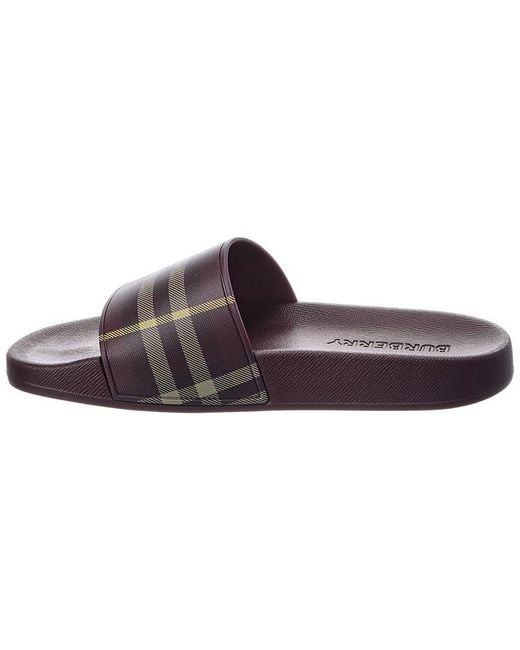 Burberry Brown Furley Check Slide