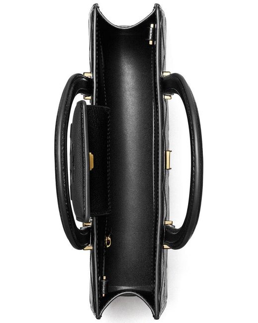 Tory Burch Black Fleming East-West Leather Satchel