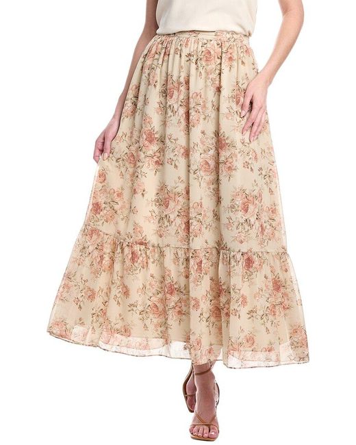 Walter Baker Pink Elana Midi Skirt