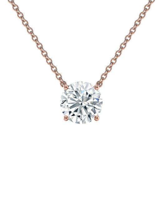 Sabrina Designs Lab Grown Diamonds Metallic 14K 2.00 Ct. Tw. Lab-Grown Diamond Solitaire Necklace