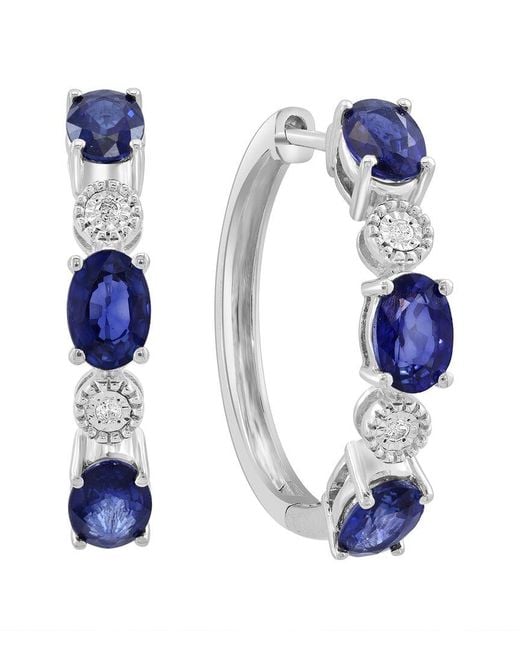 Effy Fine Jewelry Blue 3.46 Ct. Tw. Diamond & Sapphire Earrings