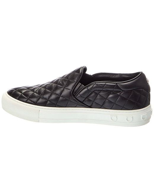 Ferragamo Black Lisa Leather Slip-On