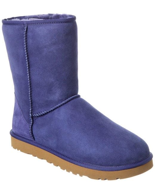 Ugg Blue Classic Short Suede & Shearling Boot